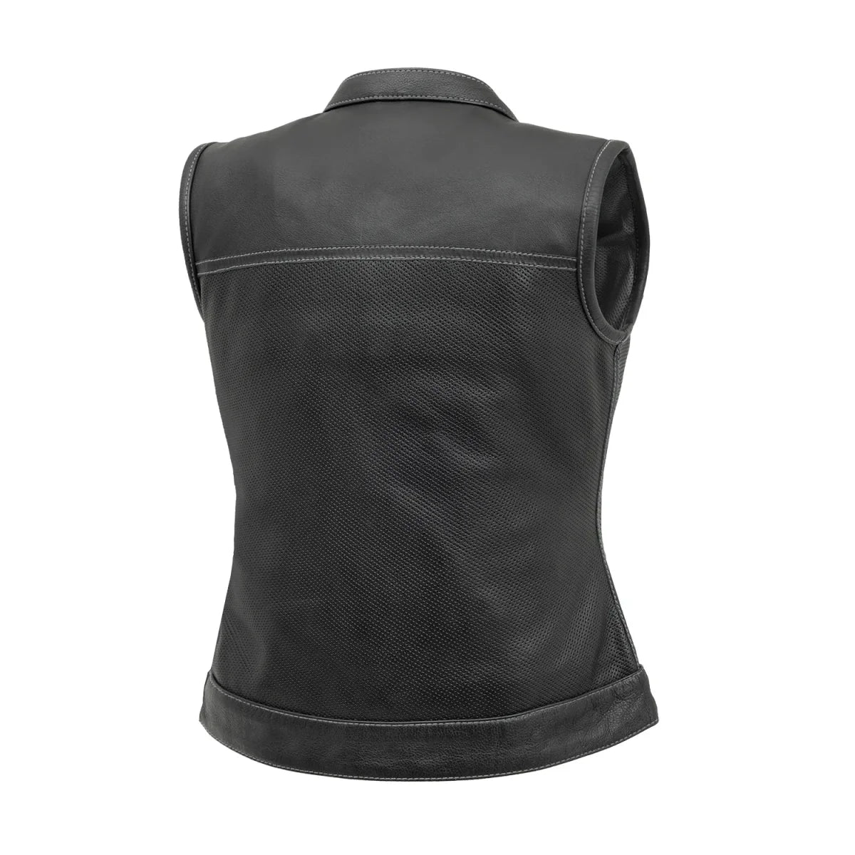 JESSICA PERFORATED LEATHER VEST