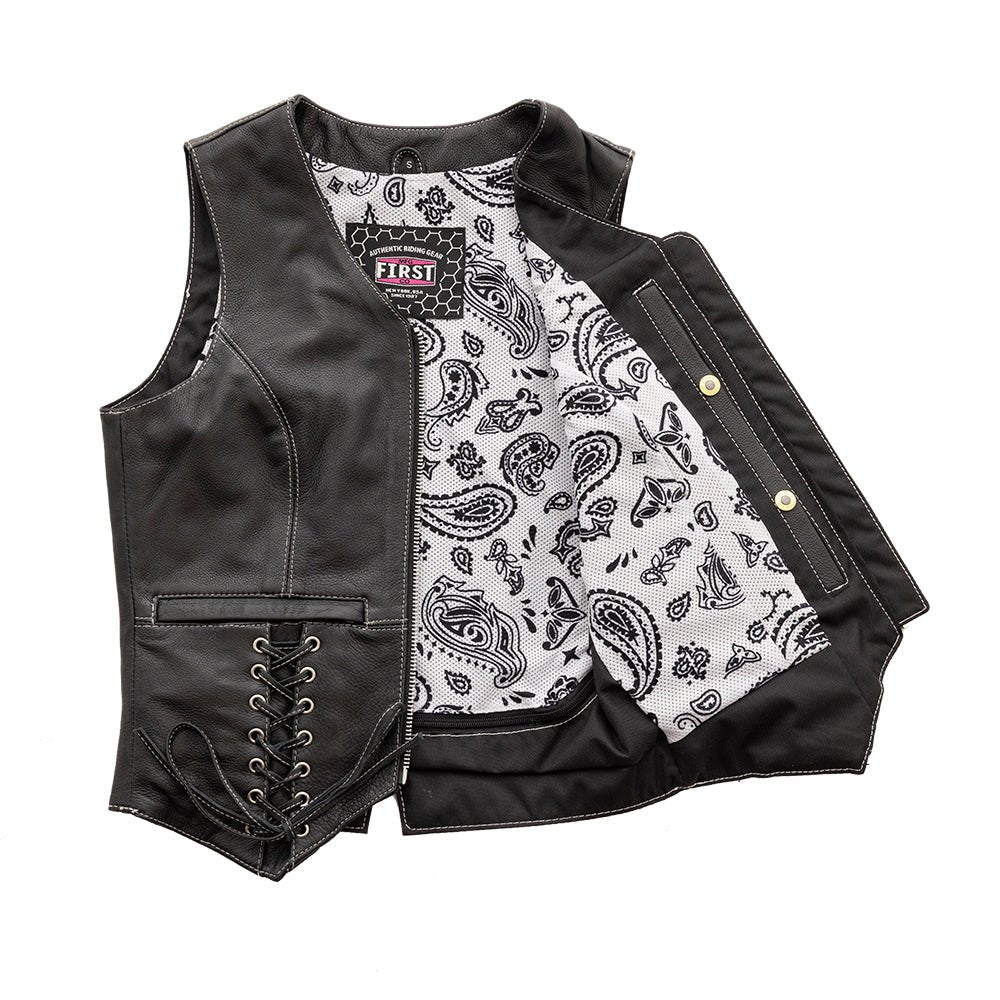 LOVE LACE WOMEN'S LEATHER VEST