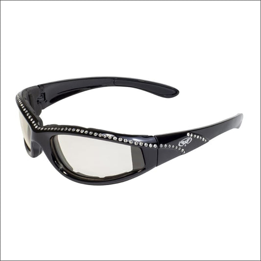 MARILYN 11 PHOTOCHROMATIC WOMENS MOTORCYCLE RIDING GLASSES - BLACK - GLASSES
