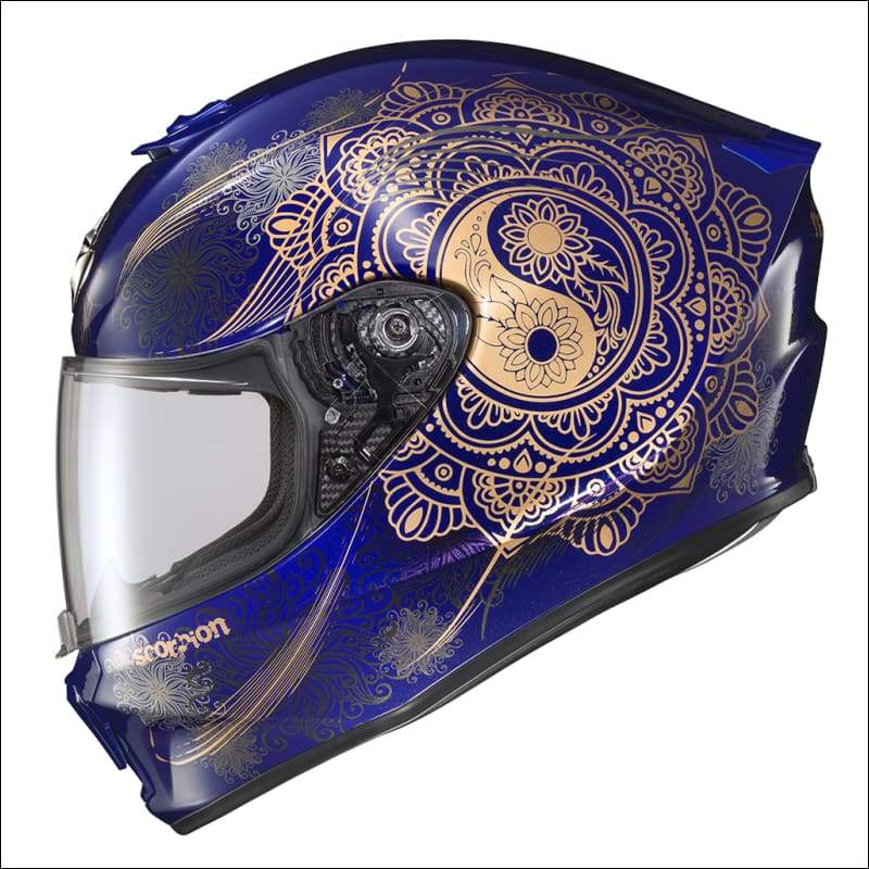 SCORPION EXO-R420 NAMASKAR HELMET - XS / BLUE - WOMEN'S MOTORCYCLE HELMET
