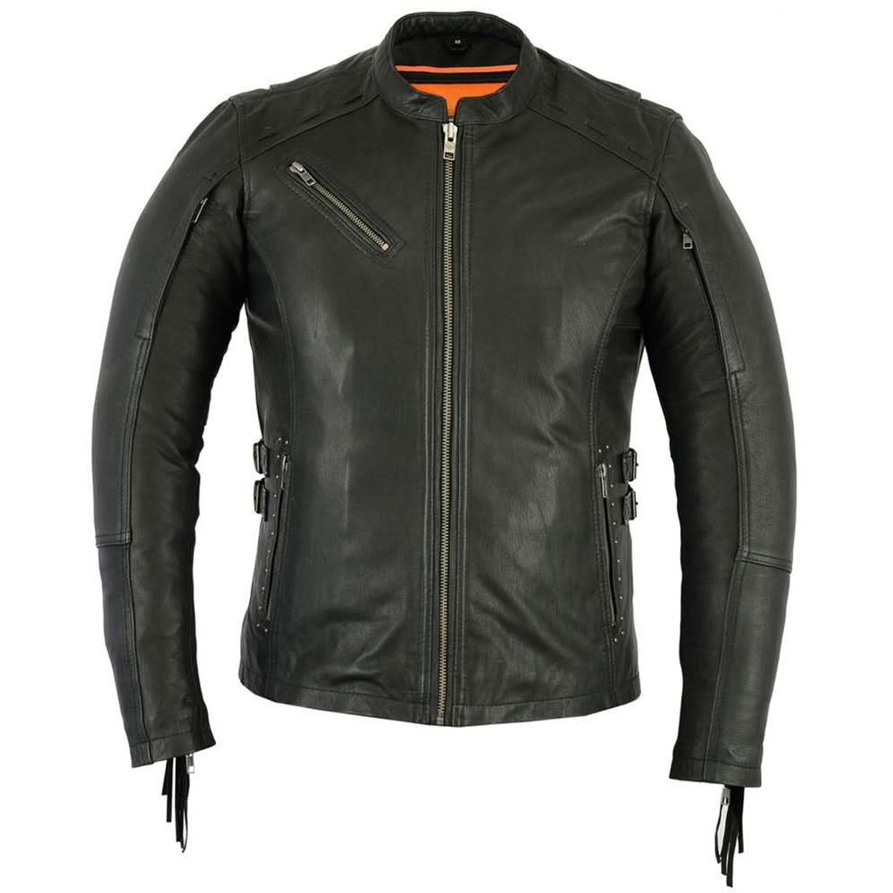 LEATHER JACKET WITH FRINGE