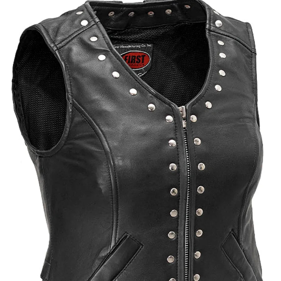 EMPRESS LEATHER MOTORCYCLE VEST