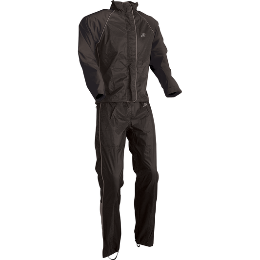 Z1R women's two-piece rainsuit in black