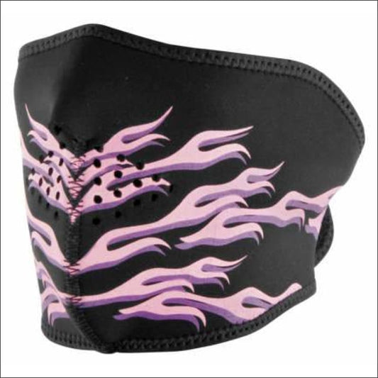 ZANHEADGEAR PINK FLAMES HALF FACE NEOPRENE MASK - FACE MASK